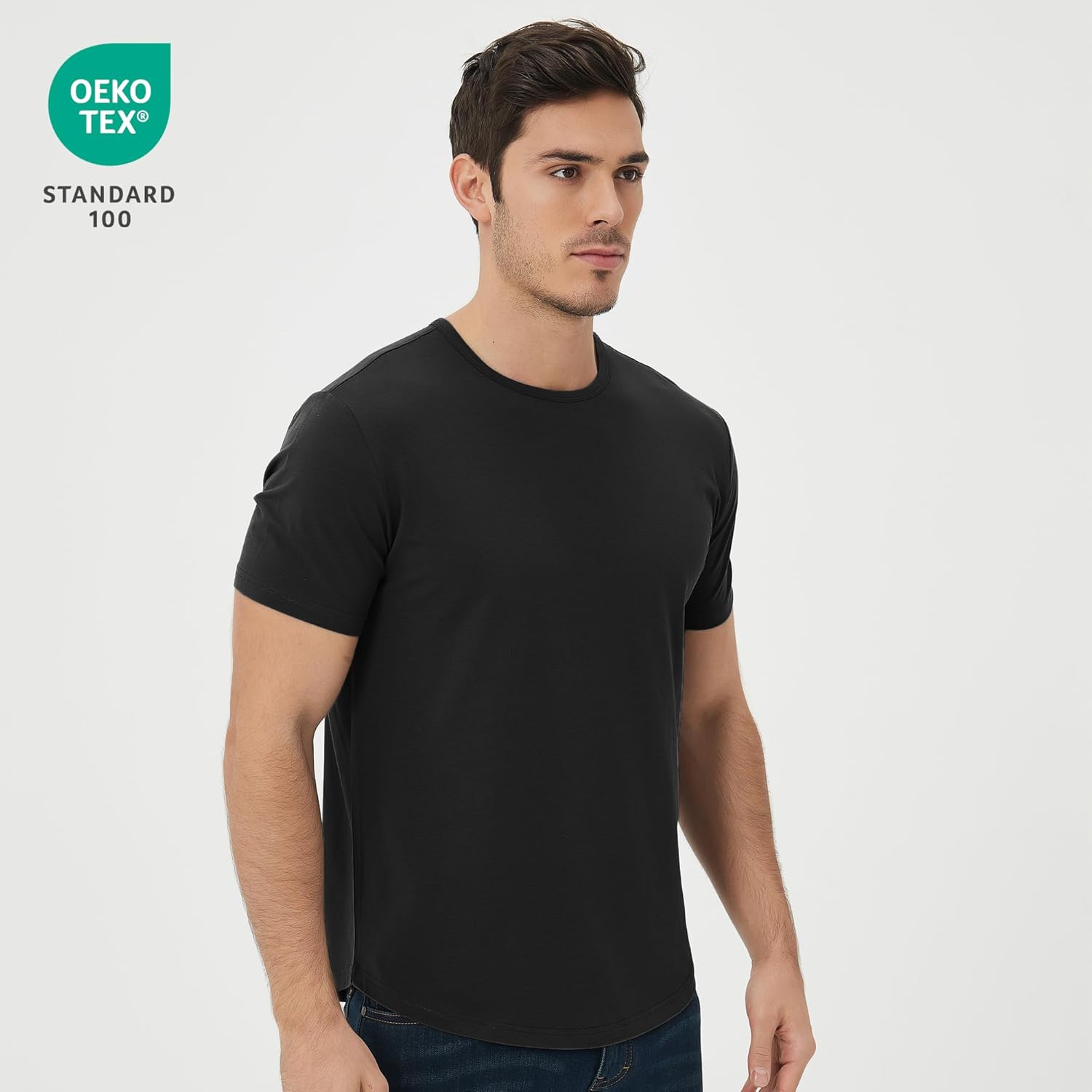 Thumbnail 3 de Netdraw Men's Ultra-Soft Bamboo Viscose T-Shirt with Curved Hem