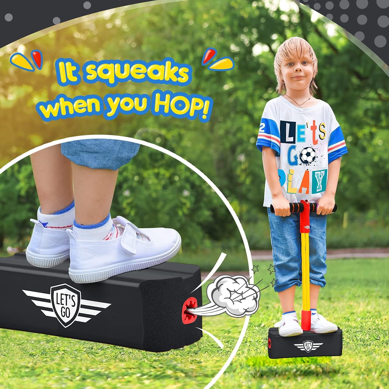 Thumbnail 2 de Toyzey foam pogo sticks for girls and boys aged 3–12 with built-in squeaking sound