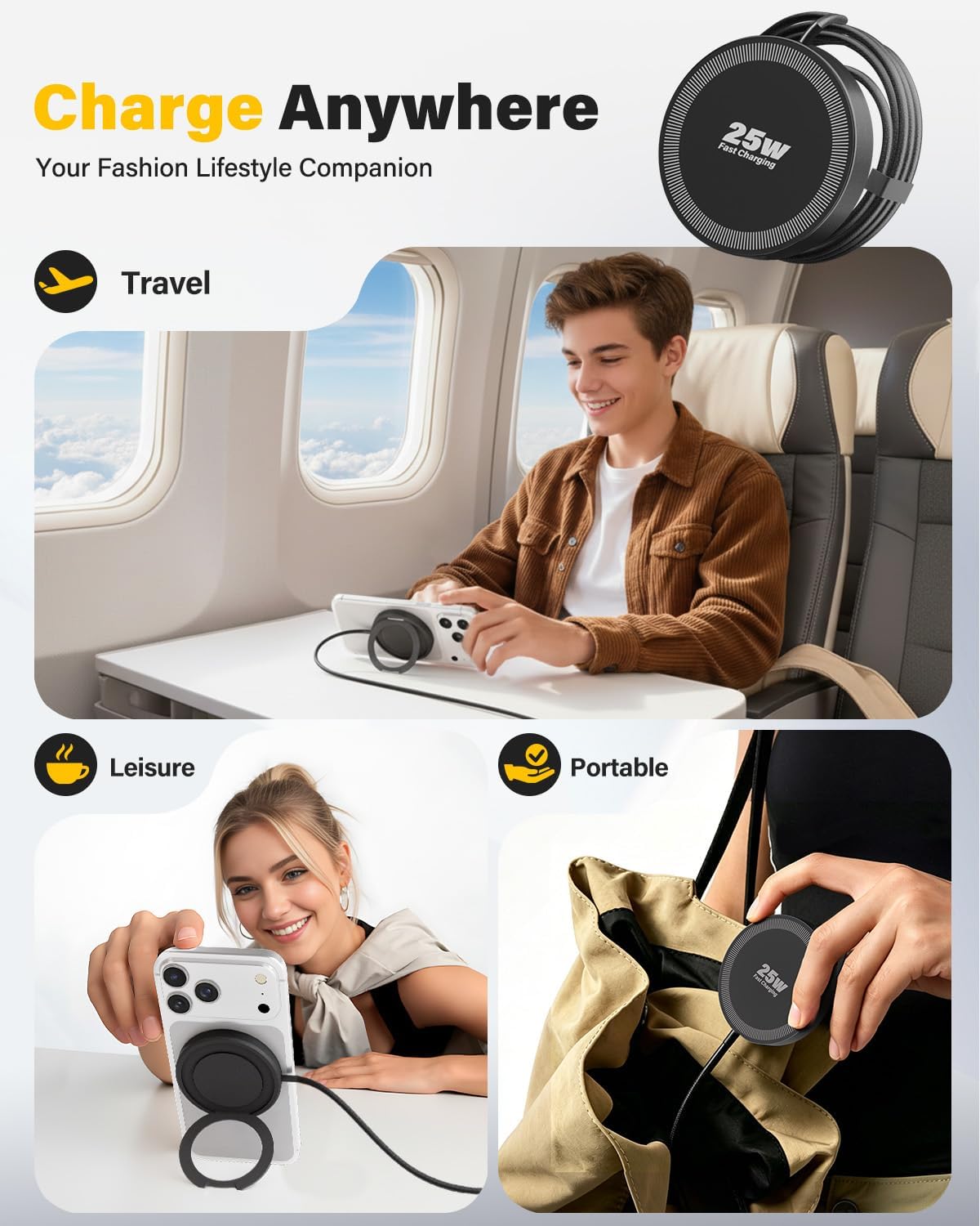 Detalle de Wireless Magnetic iPhone Charger, 2-Pack