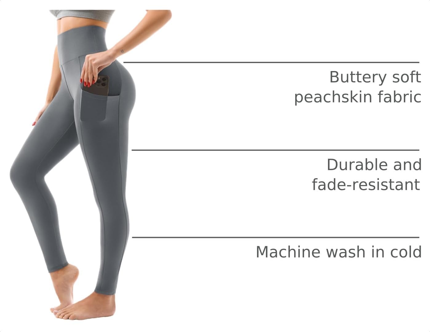 Thumbnail 3 de SINOPHANT high waisted leggings with pockets