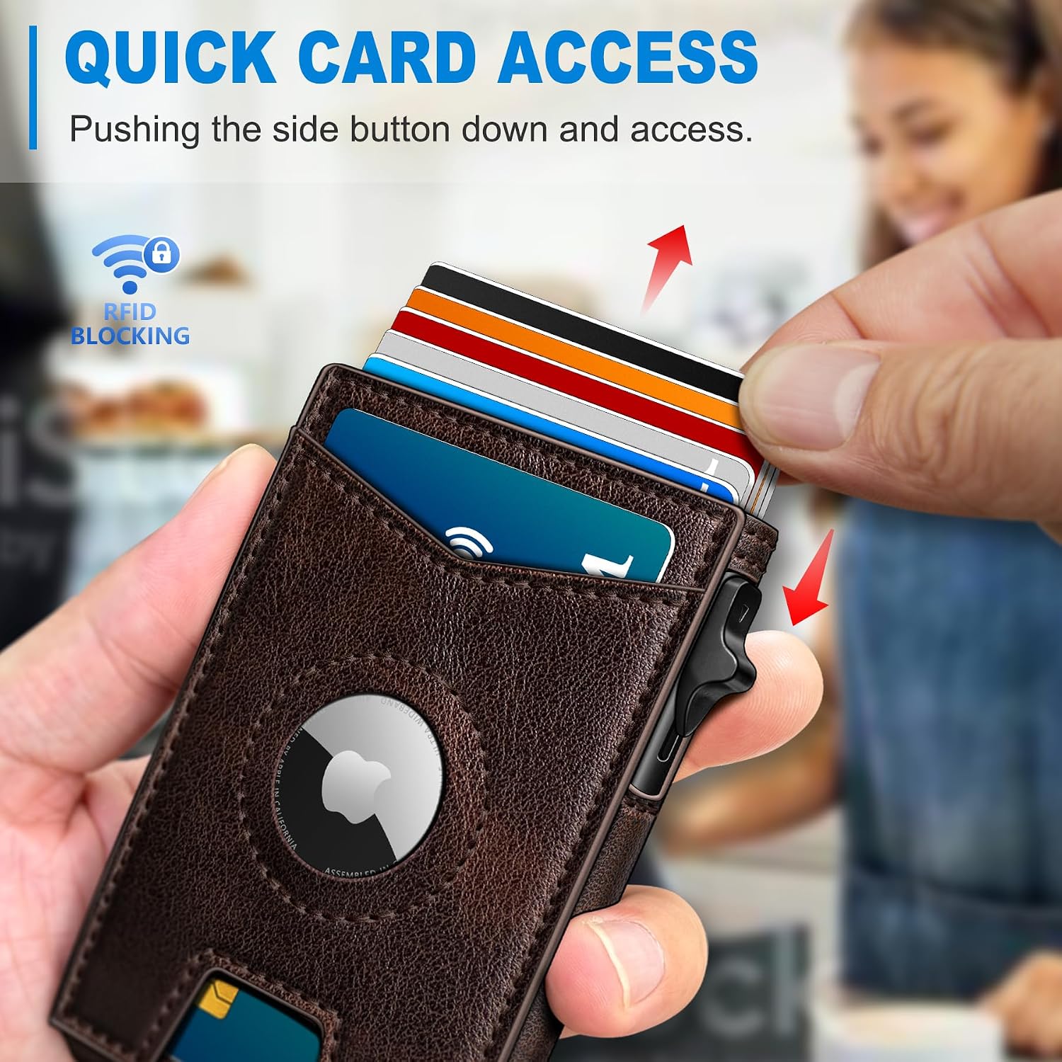 Detalle 1 de Miyozi men’s wallet, 9-card capacity