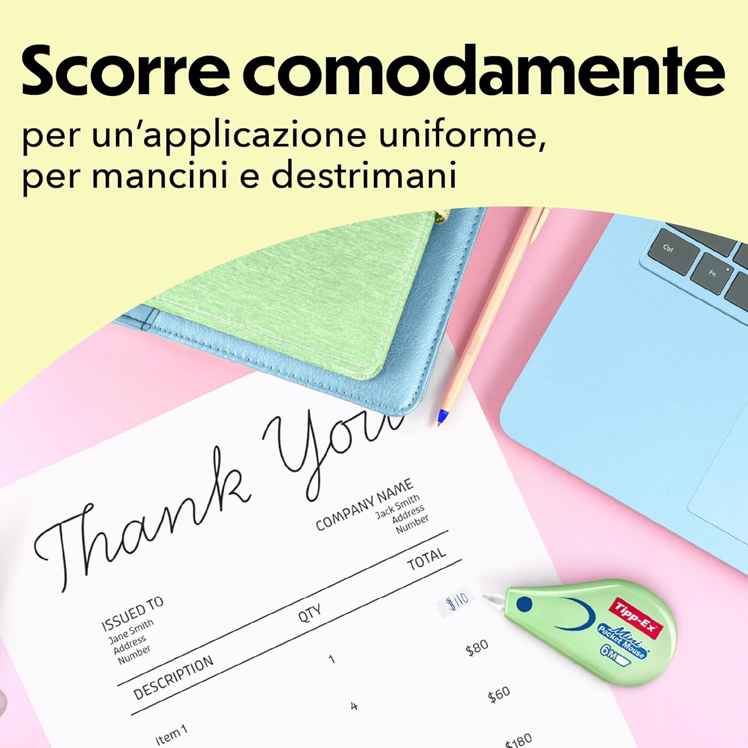 Thumbnail 6 de Tipp-Ex Mini Pocket Mouse Pastel: confezione da 6 nastro correttore 6 m x 5 mm