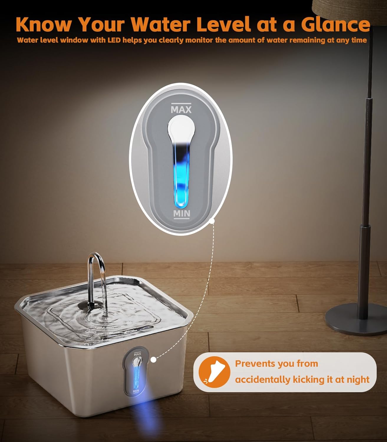 Thumbnail 6 de UPAWPIA 4L Stainless Steel Automatic Pet Water Fountain with 6 Filters (Ultra Quiet, 25 dB)