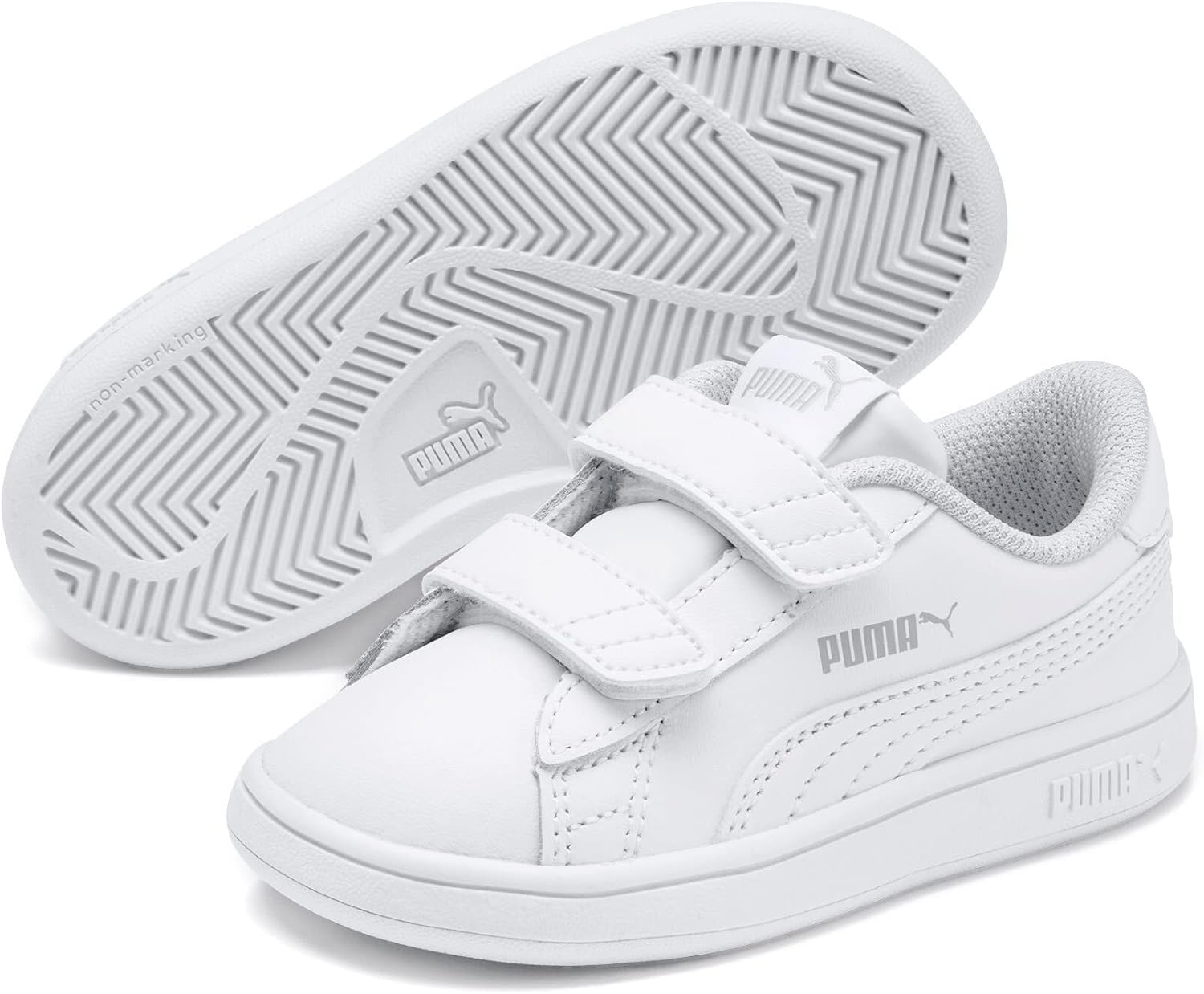 Detalle 2 de PUMA Smash 3.0 Leather V: sneakers in pelle per bambini
