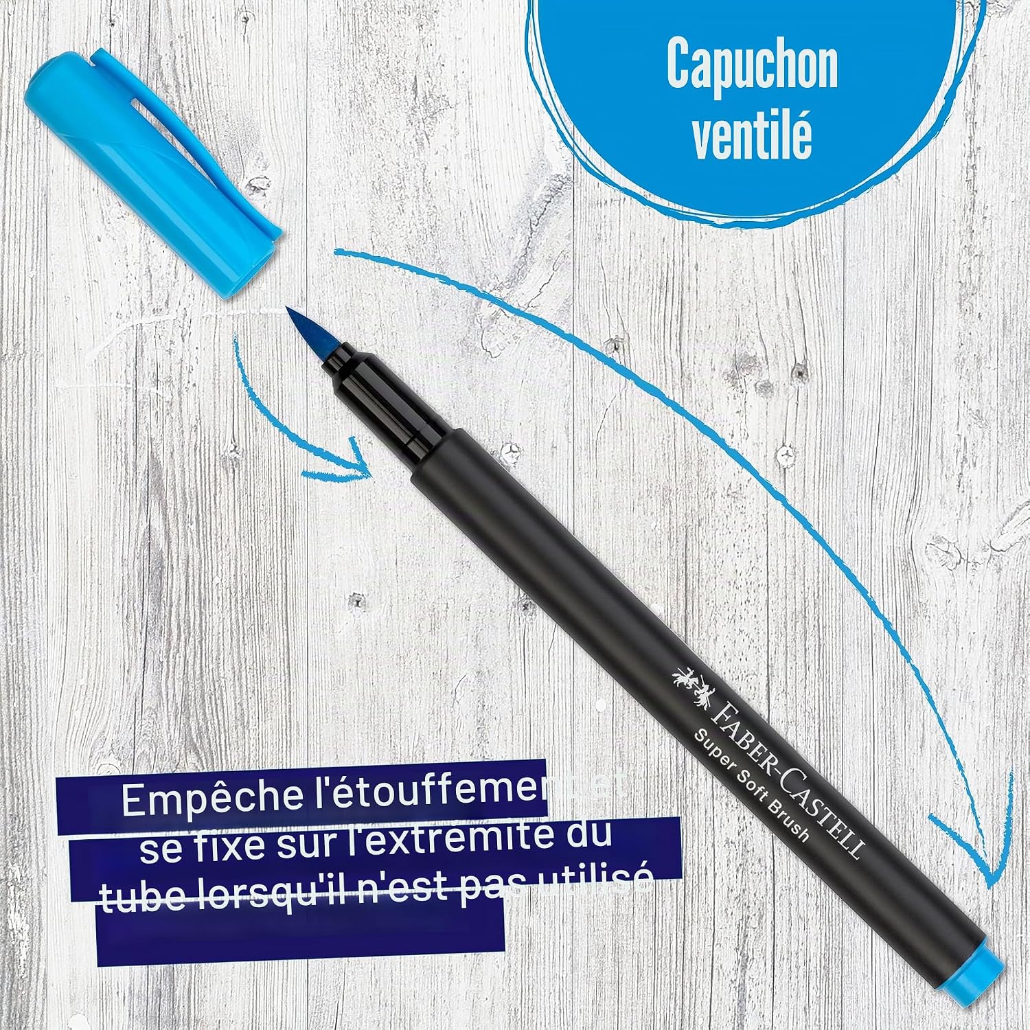 Detalle de Faber-Castell 116451 Black Edition – Set de 10 Feutres Coloriage Adultes et Aquarelle