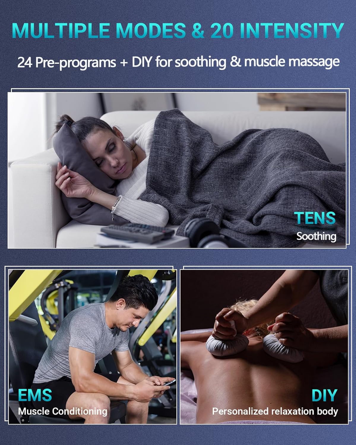 Detalle de Comfytemp Dual Channel TENS Machine for Muscle Stimulation