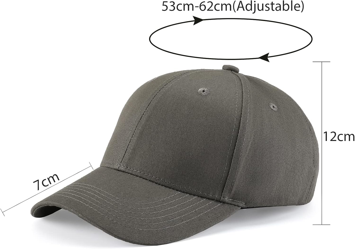Detalle de KELOYI Baseball Cap – verstellbare Baumwollkappe für Damen und Herren, Outdoor & Freizeit