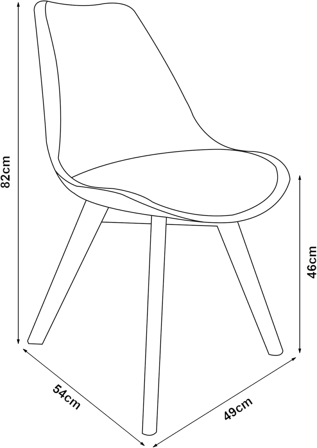 Thumbnail 2 de Set 2 Sedie con Gambe in Faggio e Scocca in Similpelle — Design Ergonomico, Grigio