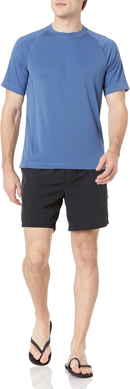 Detalle de Amazon Essentials Men's Slim-Fit Short-Sleeve Quick-Dry UPF 50 Swim Tee