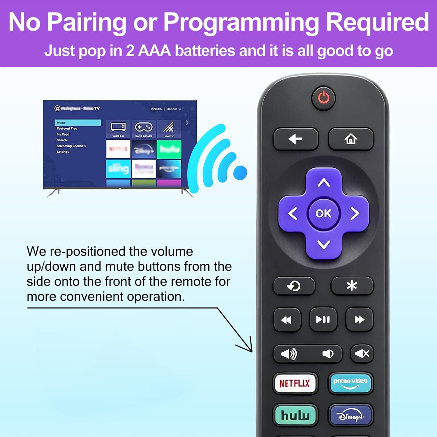 Thumbnail 2 de Gotellx Roku TV Remote Controls, 4-Pack