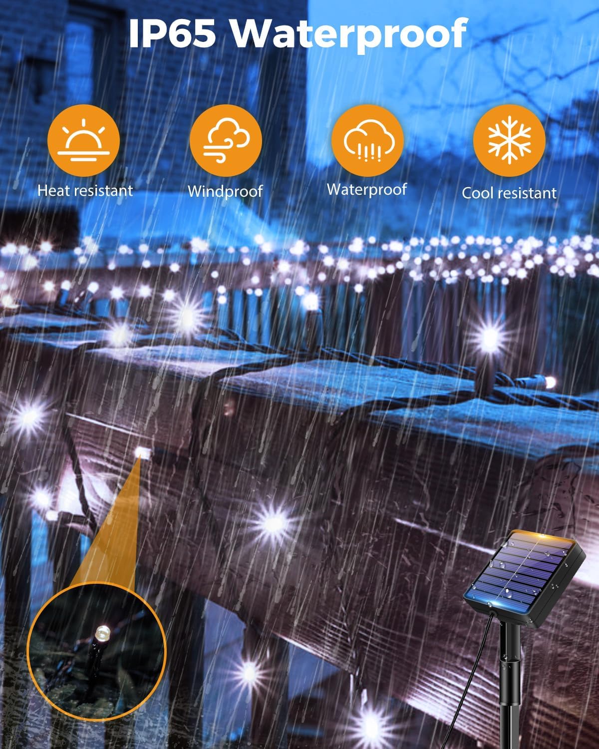 Thumbnail 3 de btfarm 2 Pack Solar Lights Outdoor Garden String, 12M/40FT, 120 LED Fairy Lights – Waterproof and Solar Powered