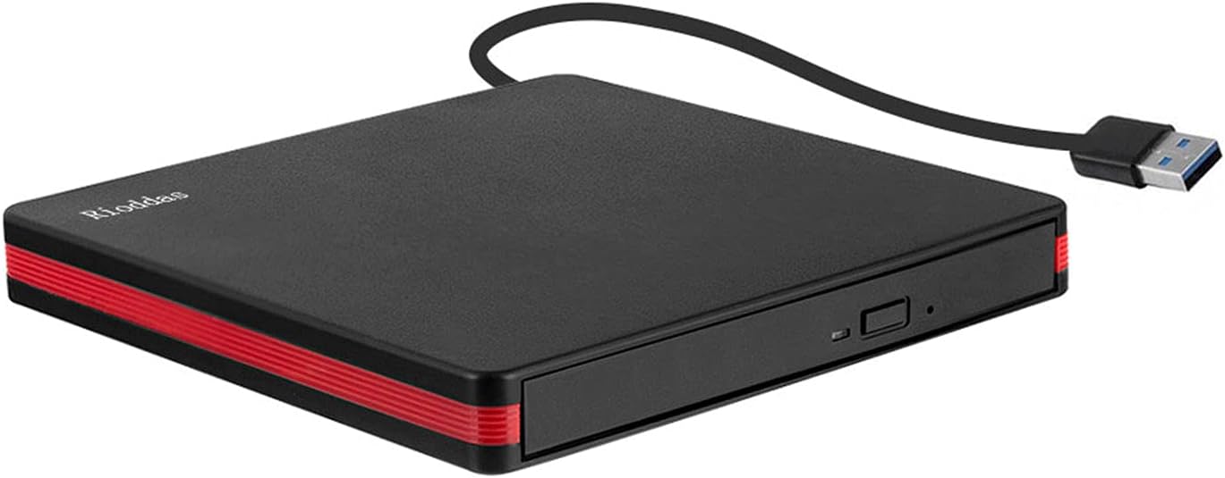 Detalle de Rioddas External CD Drive USB 3.0 5Gbps 📀