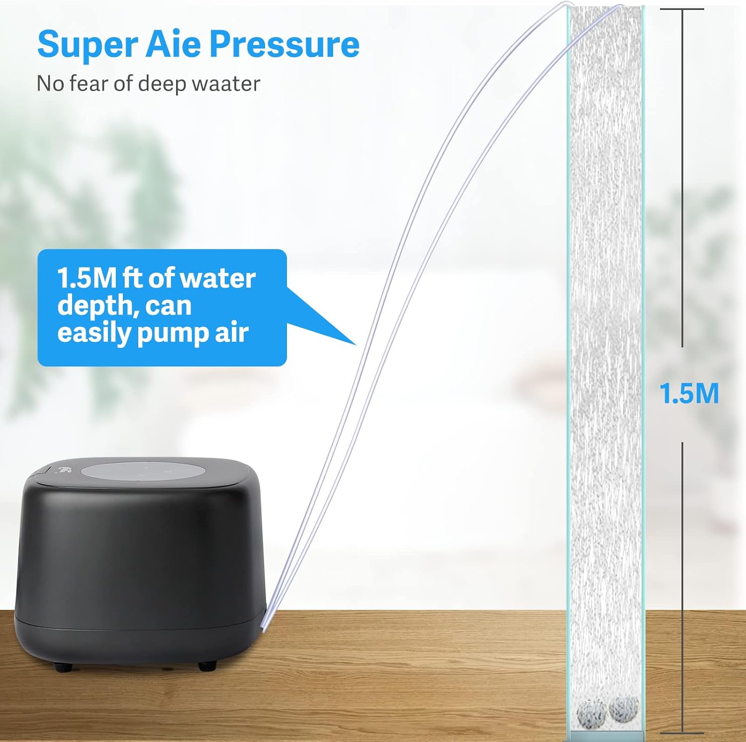 Thumbnail 6 de hygger Aquarium Air Pump: Ultra Silent, 2 Outlets, 5W, Adjustable 4-Speed for Tanks up to 1100 L