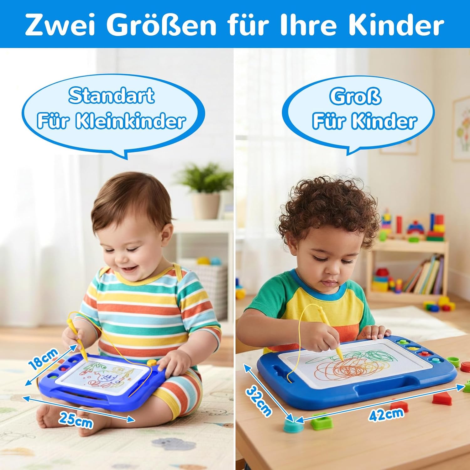 Detalle 2 de SGILE Magnettafel 42×32 cm für Kinder 🎨