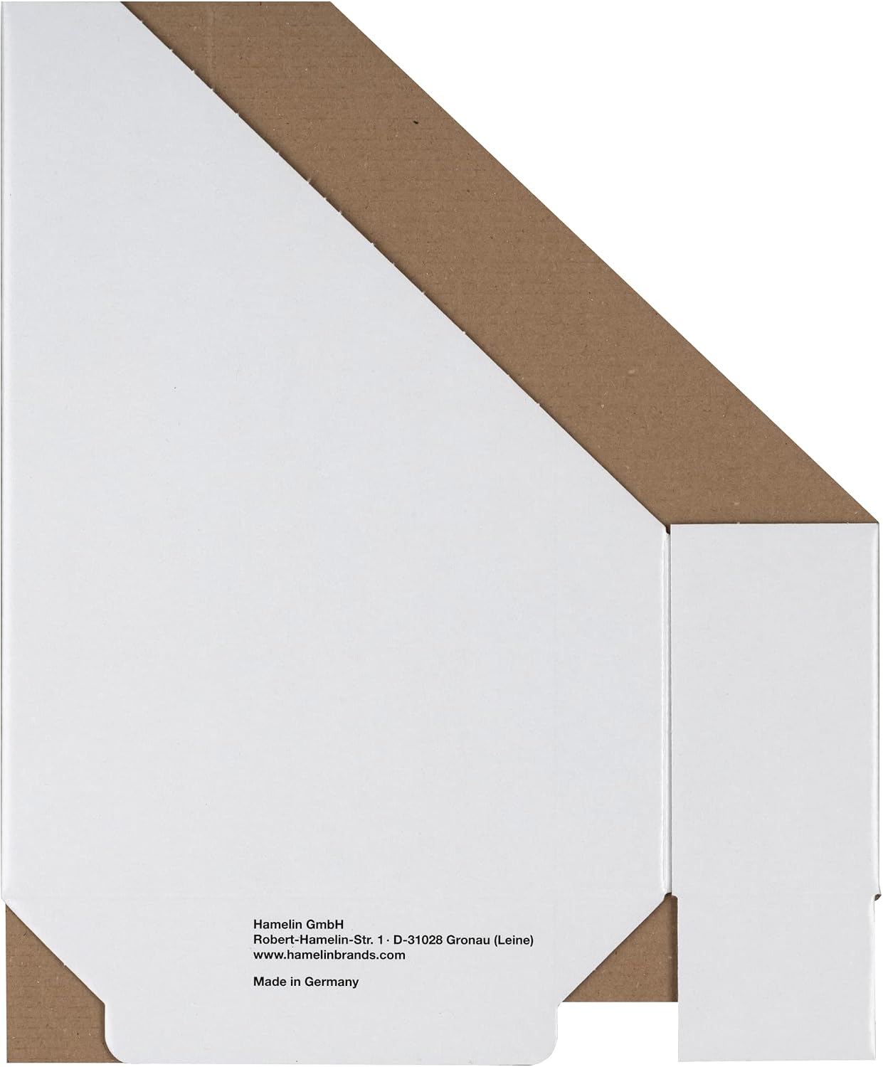 Detalle de LANDRÉ Stehsammler A4 – 5er-Pack, 7 cm Breite, Weiß, aus stabilem Karton