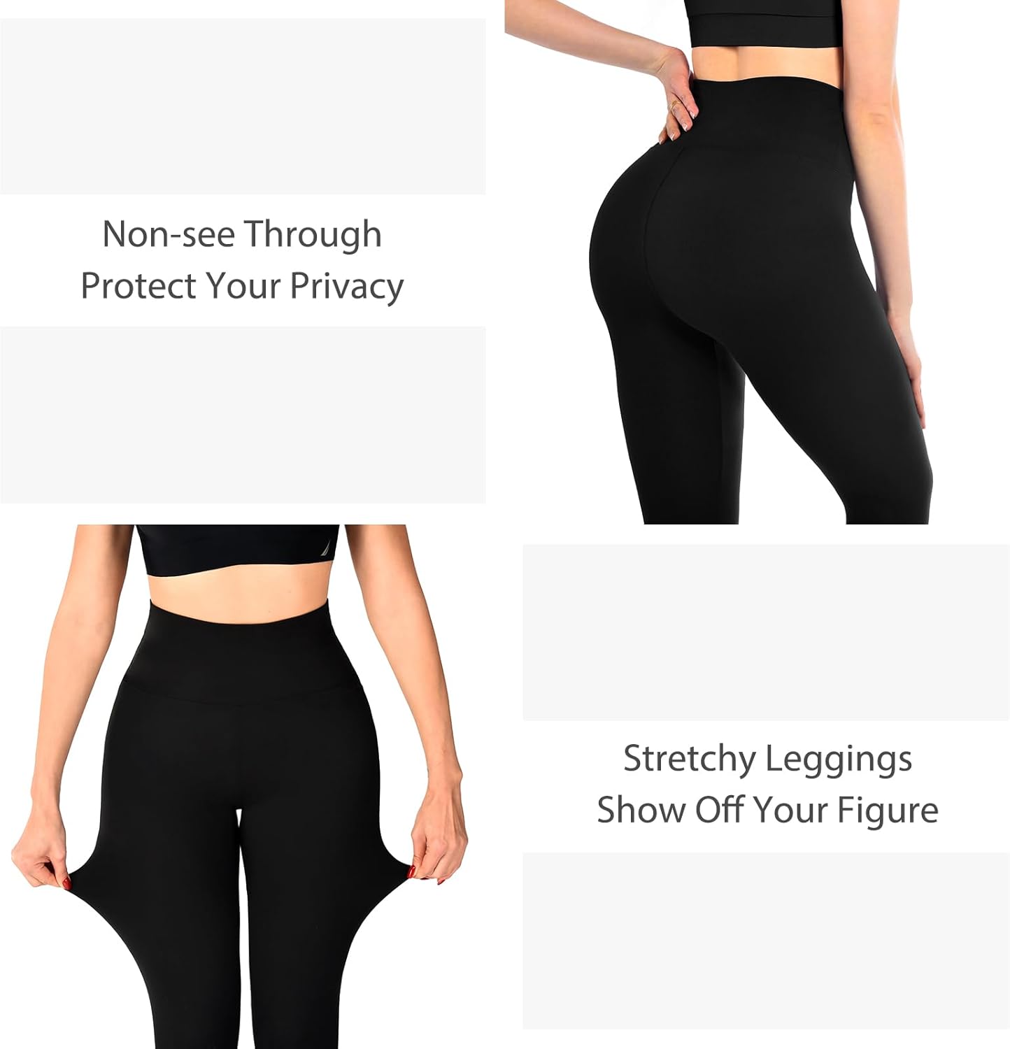 Detalle 2 de SINOPHANT 3er Pack Leggings Damen High Waist, blickdicht 🧘♀