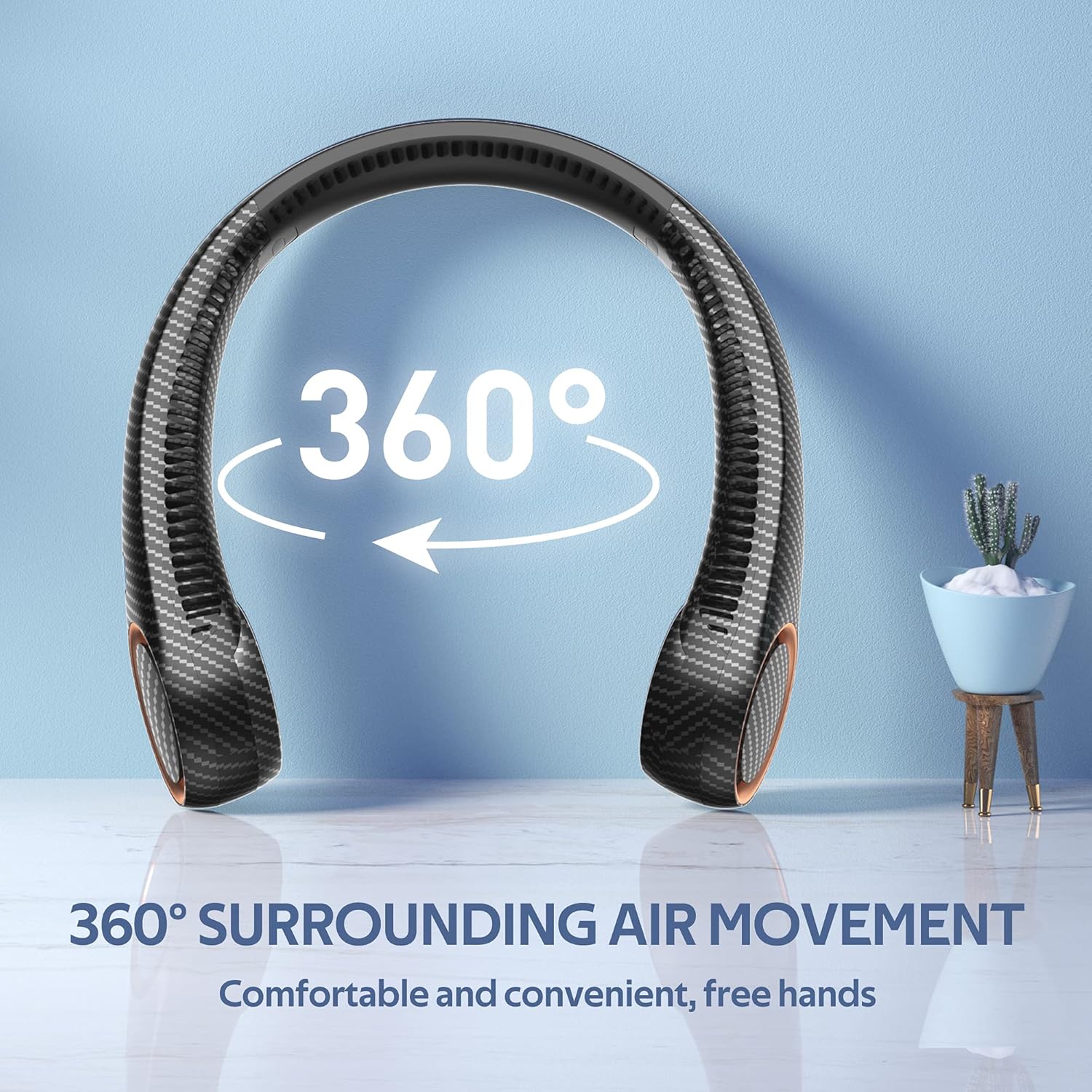 Detalle 2 de Portable Neck Fan 360° Bladeless with 4000mAh USB Battery