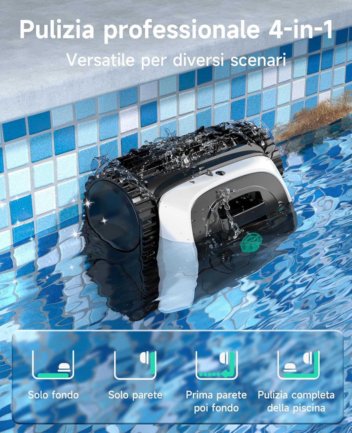 Detalle de WYBOT C1 robot piscina 150 min 🧽