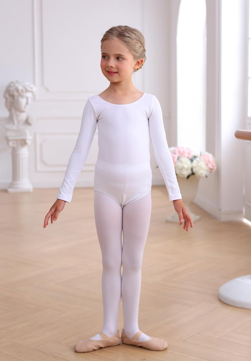 Detalle de MdnMd Girls' Cotton Leotard