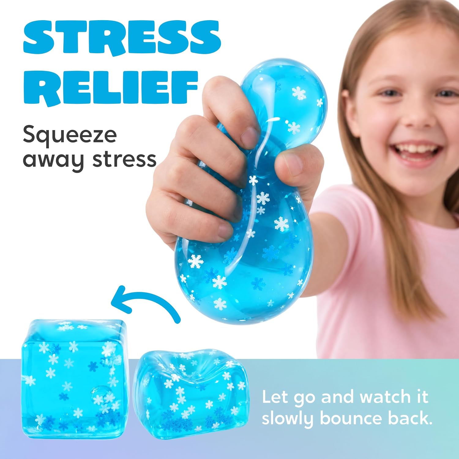 Detalle de JOYIN Squishy Stress Toy, 2.2-Inch Cube