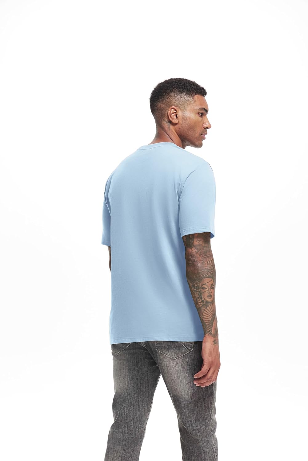 Thumbnail 1 de VEIISAR Herren dickes Rundhals-Langarm-T-Shirt aus 100% Baumwolle (Heavy Duty, Pre Shrink)