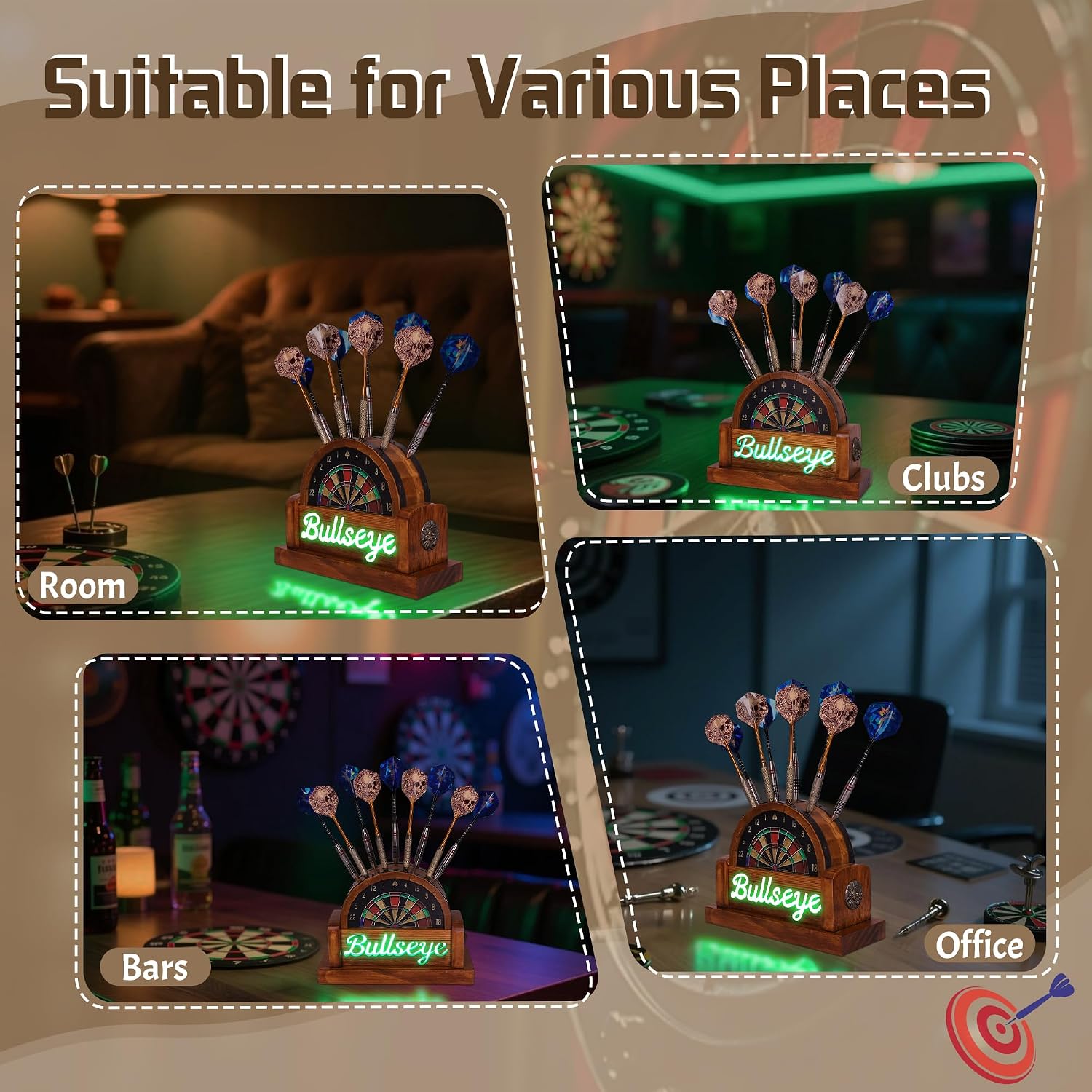 Thumbnail 5 de CoolGift Mart LED-Dartboard-Ständer 6 Pfeile