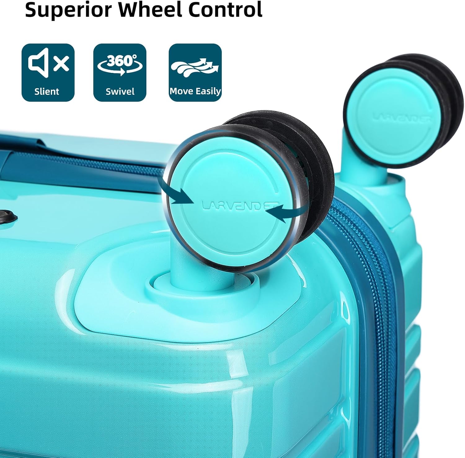 Thumbnail 6 de LARVENDER Luggage Sets 3 Piece 20 Inch Carry-On