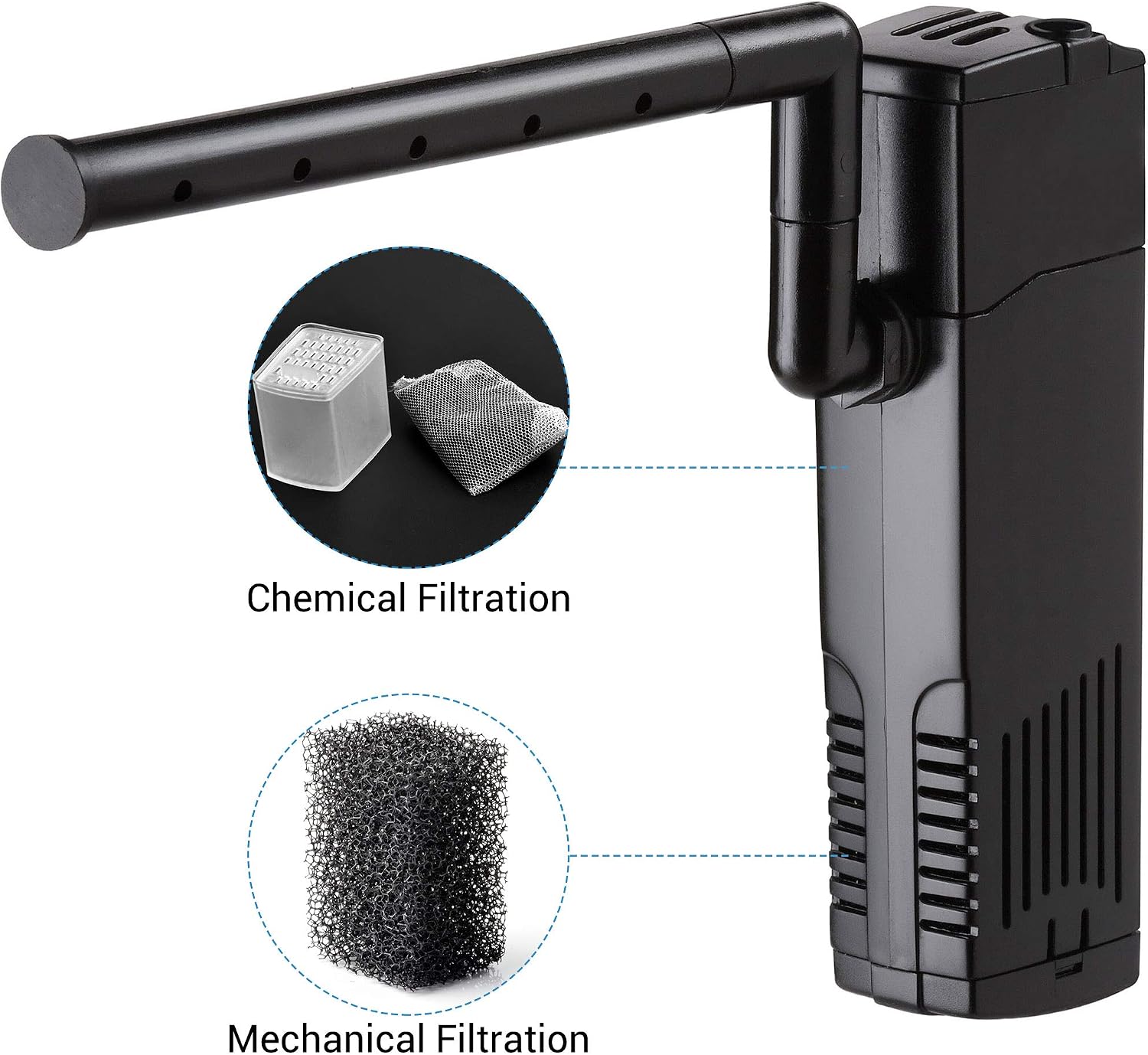 Detalle 2 de Internal aquarium filter for 40-80L