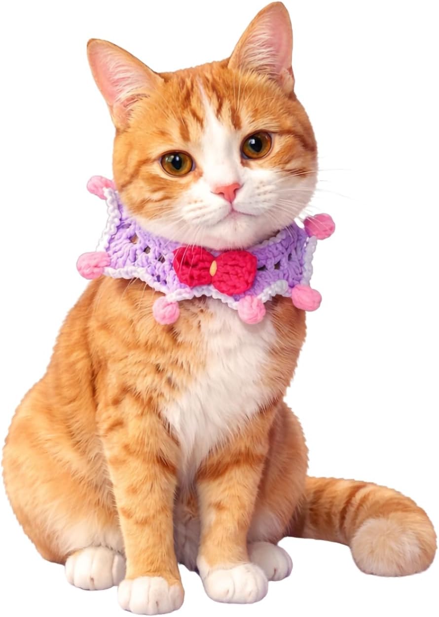 Detalle 2 de Tokatan Crochet Cat Collar Purple