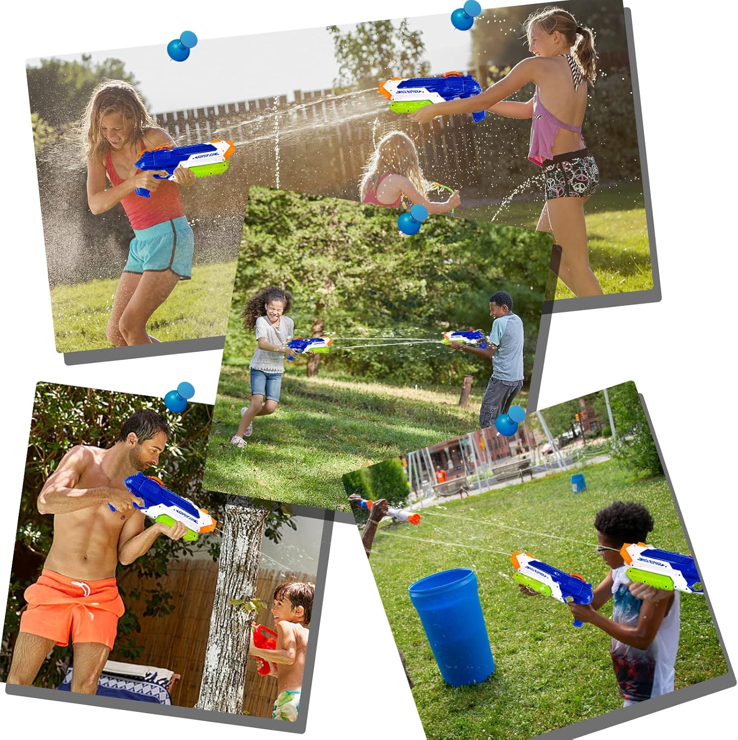 Thumbnail 4 de Water Guns for Kids - Summer Soaker Squirt Guns (2 Pack, 400CC) for 3+ | 12" x 6" ABS