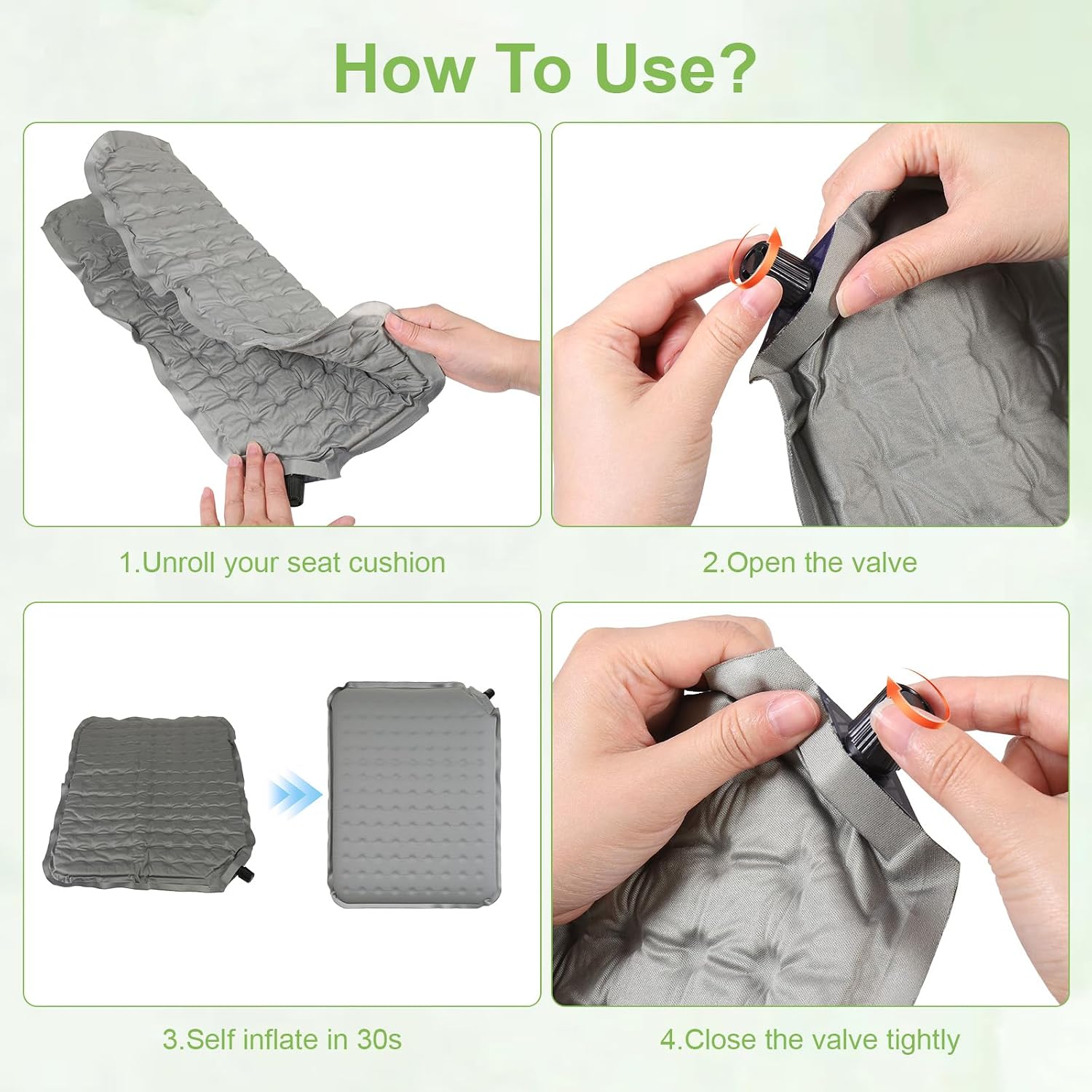 Thumbnail 5 de Hahorpa Self Inflating Travel Seat Cushion, 40×30cm – Grey
