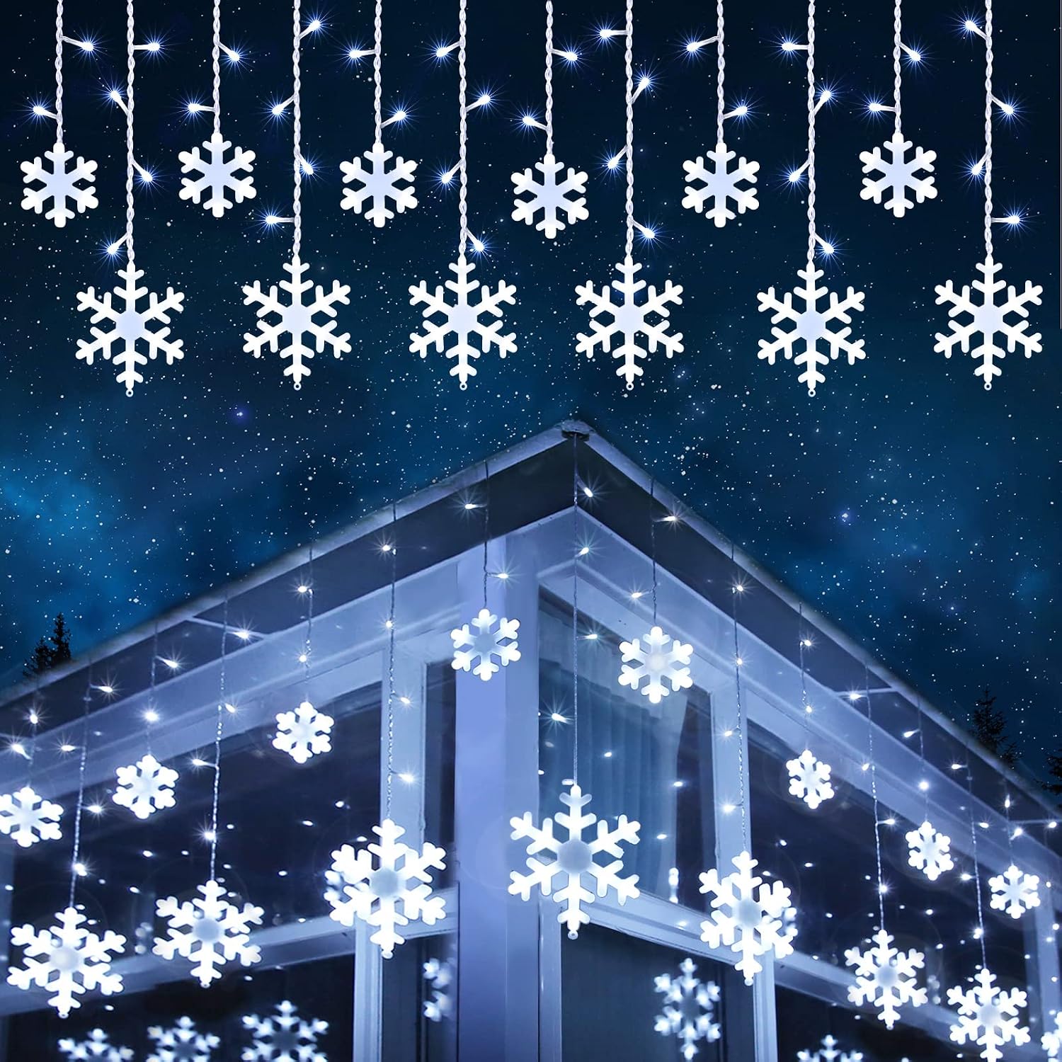 Detalle de Toodour Snowflake Christmas Lights, 17.22 ft