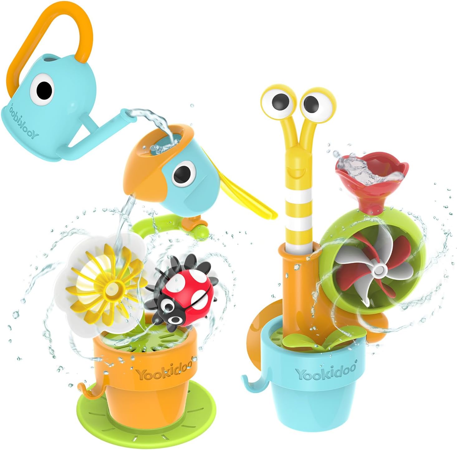 Thumbnail 6 de Yookidoo Pour 'N' Grow Pop Up Garden Adventure Set Bundle (Ages 1-3) – Snail, Flower & Watering Can for Bath Time