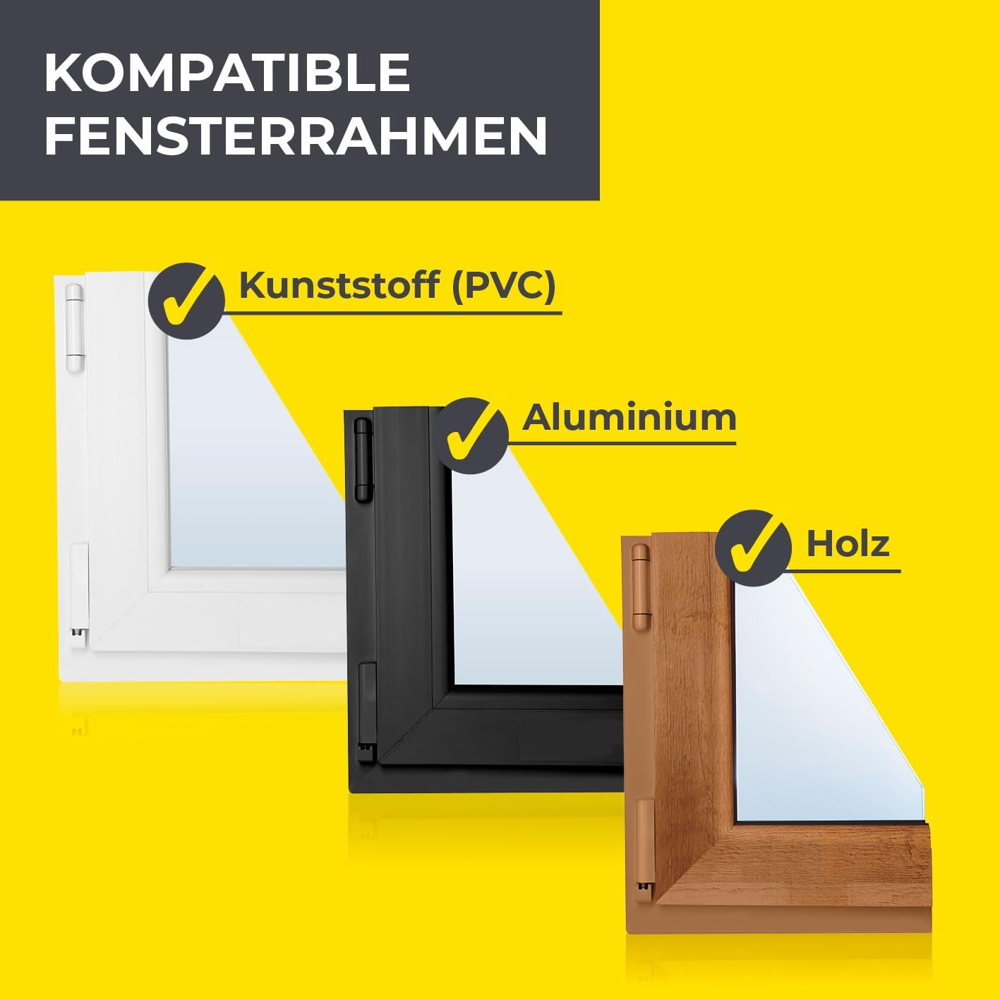 Thumbnail 4 de EASYmaxx Fliegengitter fürs Fenster mit Klettverschluss (zuschneidbar bis 150×130 cm) – Montage ohne Bohren | Schwarz