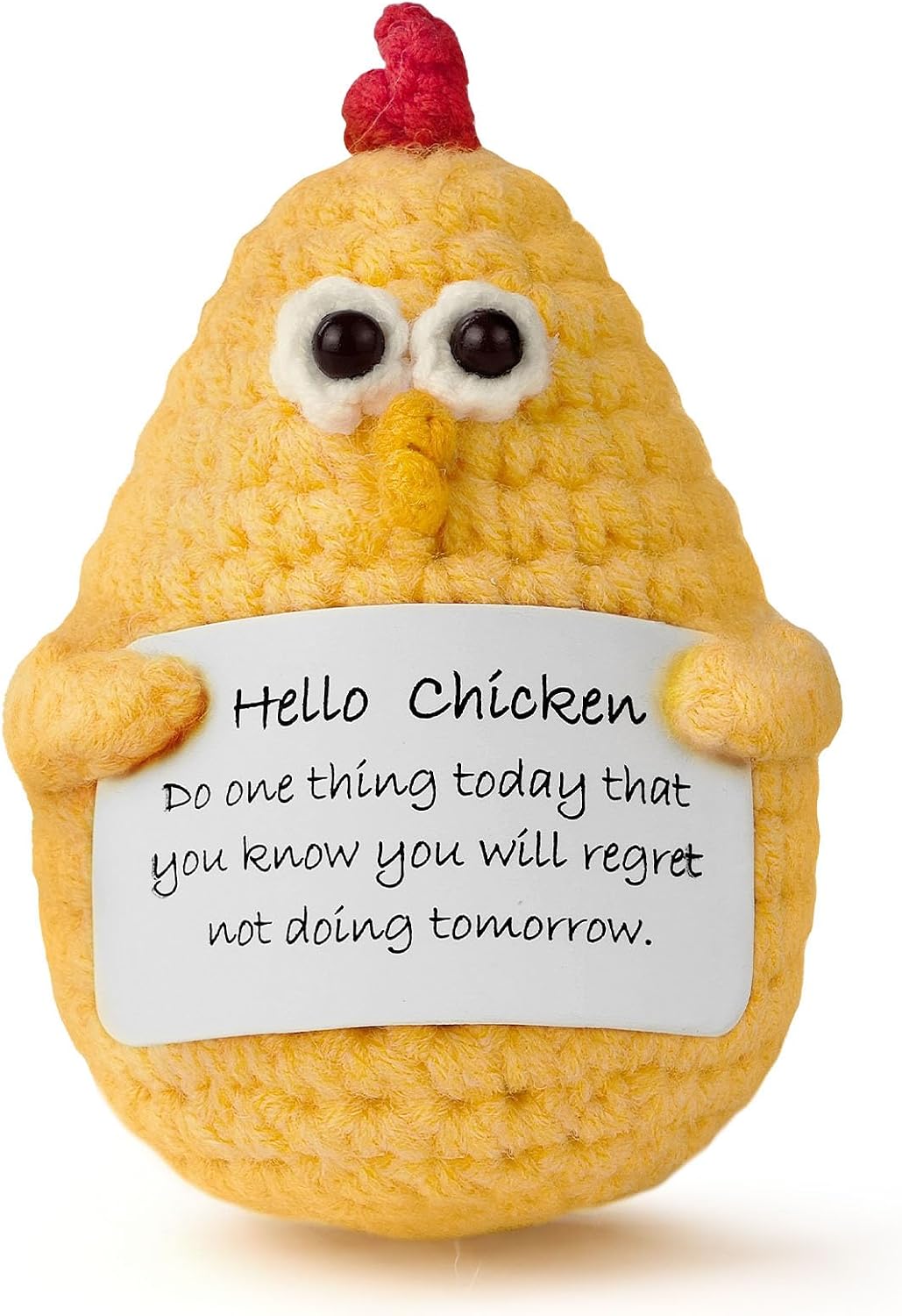 Detalle de Aolso f2bf3de8-1204-4daf-85f9-5d0612edf1c8 Knitted Yellow Chicken Positive Doll