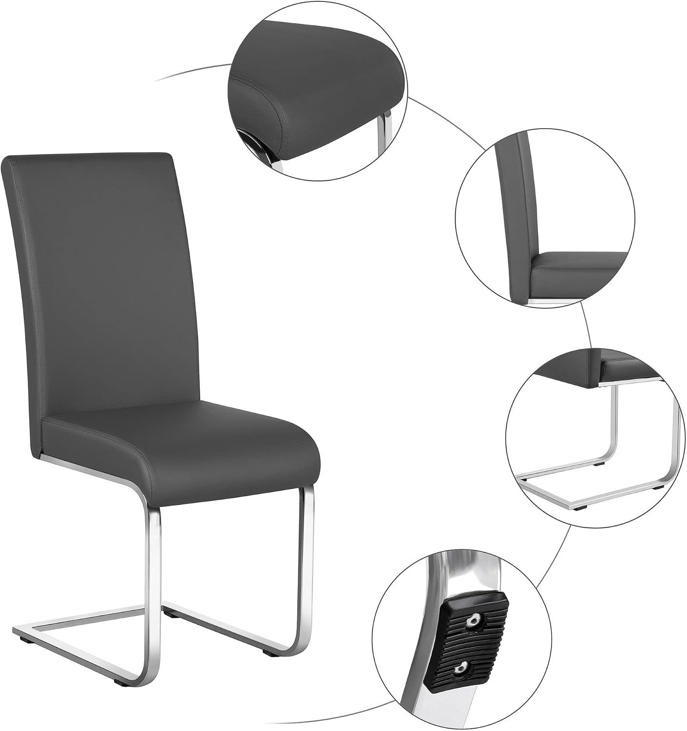 Detalle 1 de Yaheetech Dining Chairs, Faux Leather