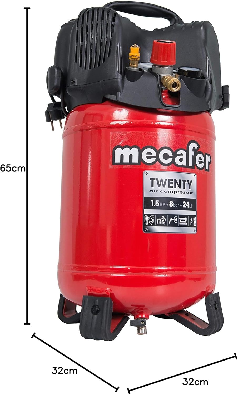 Thumbnail 5 de Mecafer Compresseur 24l 1,5hp Twenty : compact et polyvalent