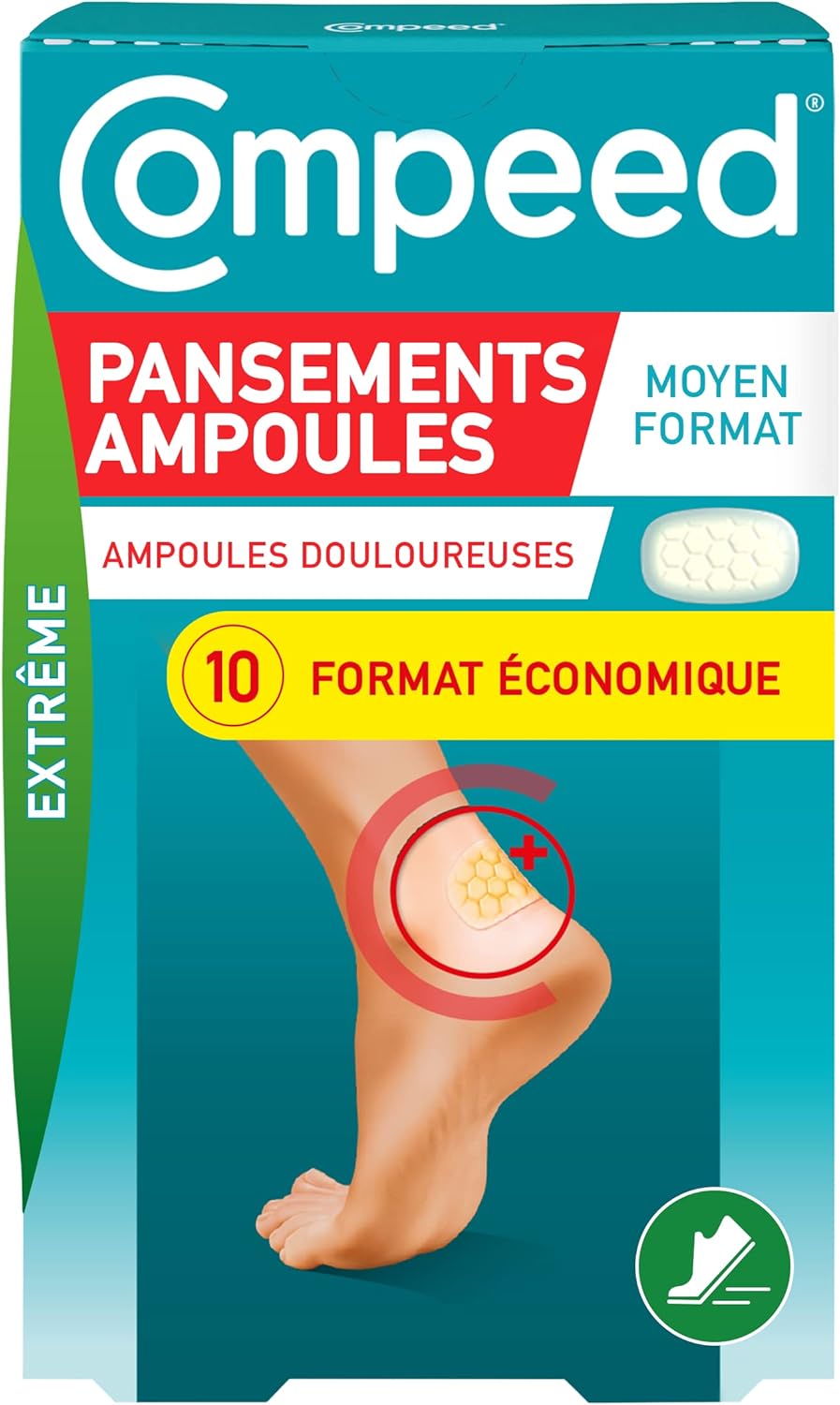 Compeed® Pansements Ampoules Extrême Hydrocolloïde (10 pansements) – effet seconde peau