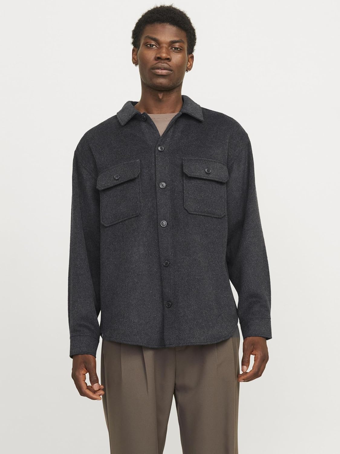 Detalle de JACK & JONES Jjebradley Ollie Overshirt – long-sleeve loose-cut shirt