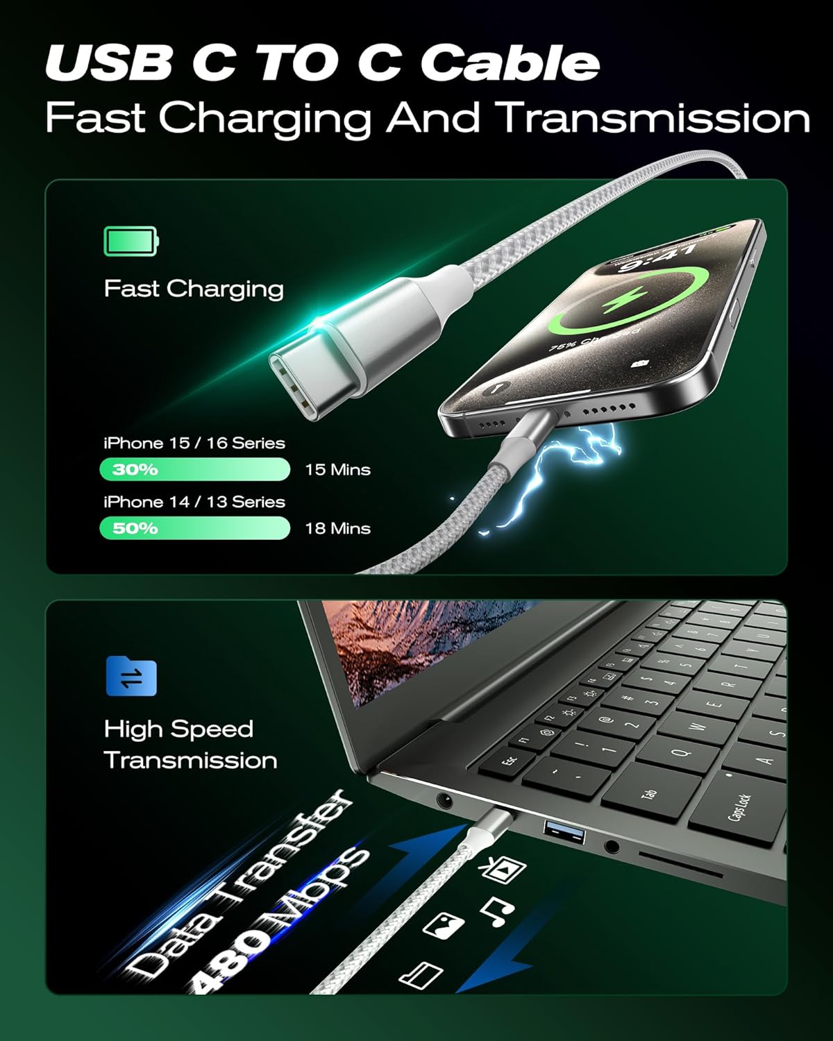 Thumbnail 4 de SwaggWood USB C Cable 60W