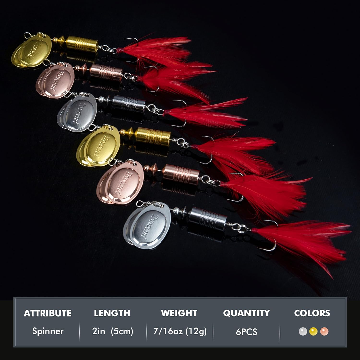 Thumbnail 5 de TRUSCEND Recherche Ultime Leurre à double lame, Vibe Spinner avec hameçon BKK