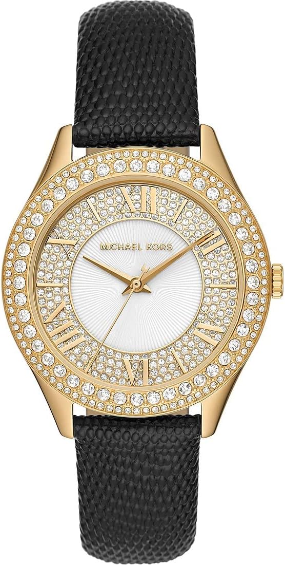 Thumbnail 6 de Michael Kors Harlowe pour Femme : montre à quartz trois aiguilles en acier inoxydable ou cuir