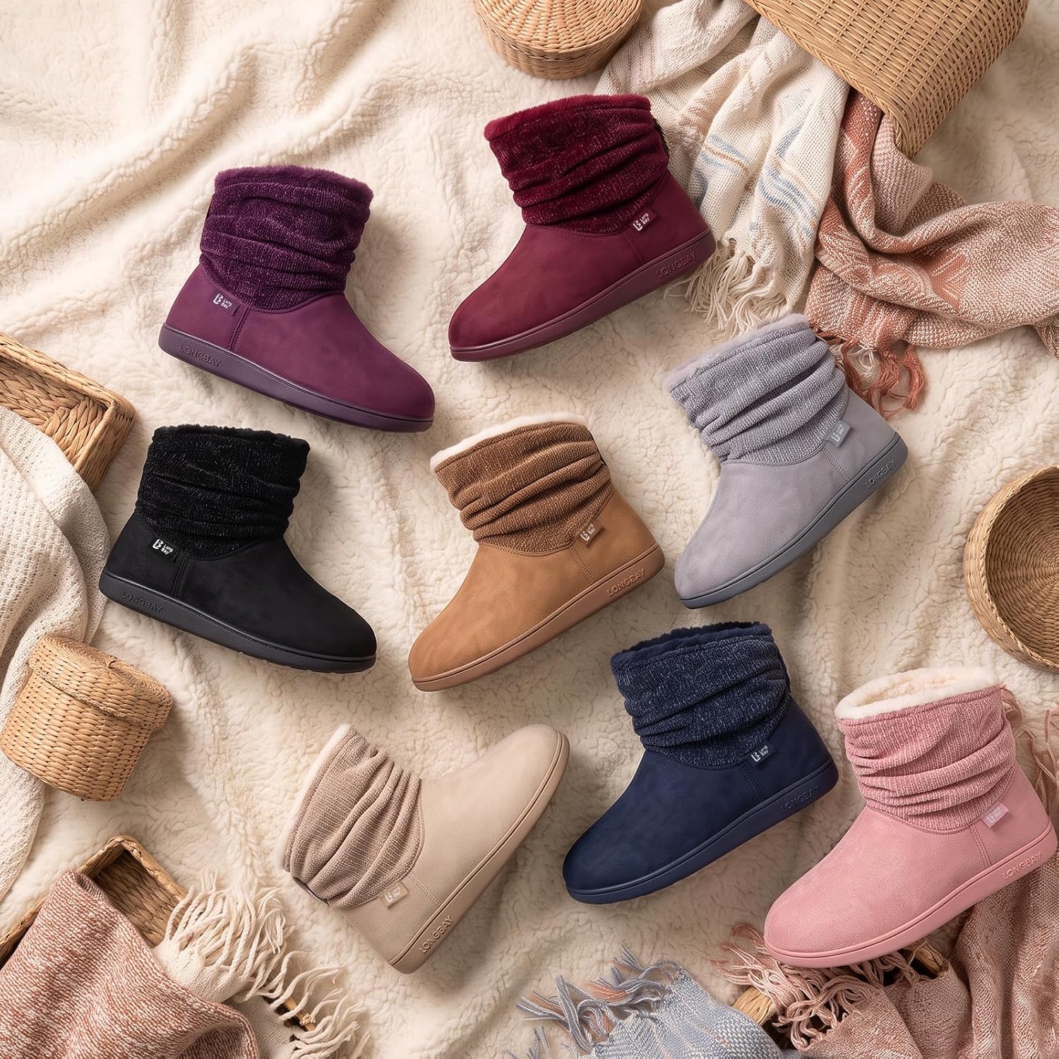 Thumbnail 6 de LongBay Women's Chenille Knit Bootie Slippers 🎀
