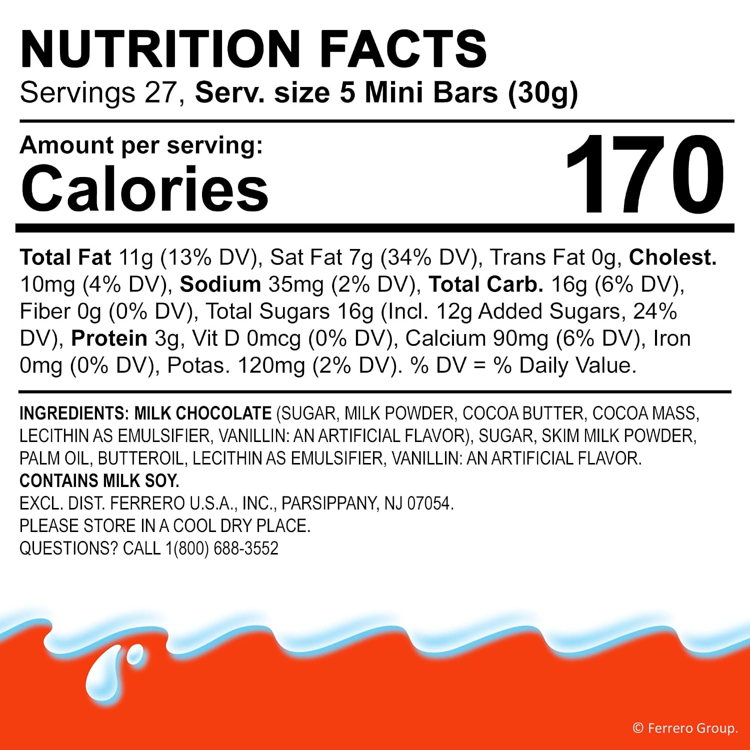 Detalle 2 de Kinder Chocolate Mini 10009800512642 Halloween Candy Bars, 29.2 oz Bulk