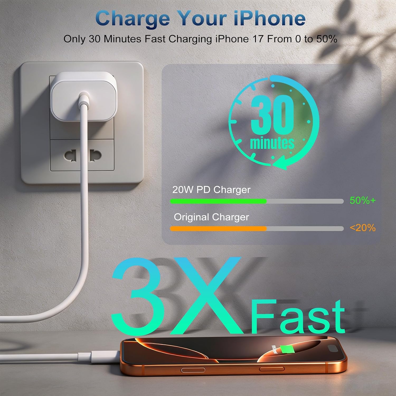 Thumbnail 1 de iPhone 17 20W Fast Charger Pack