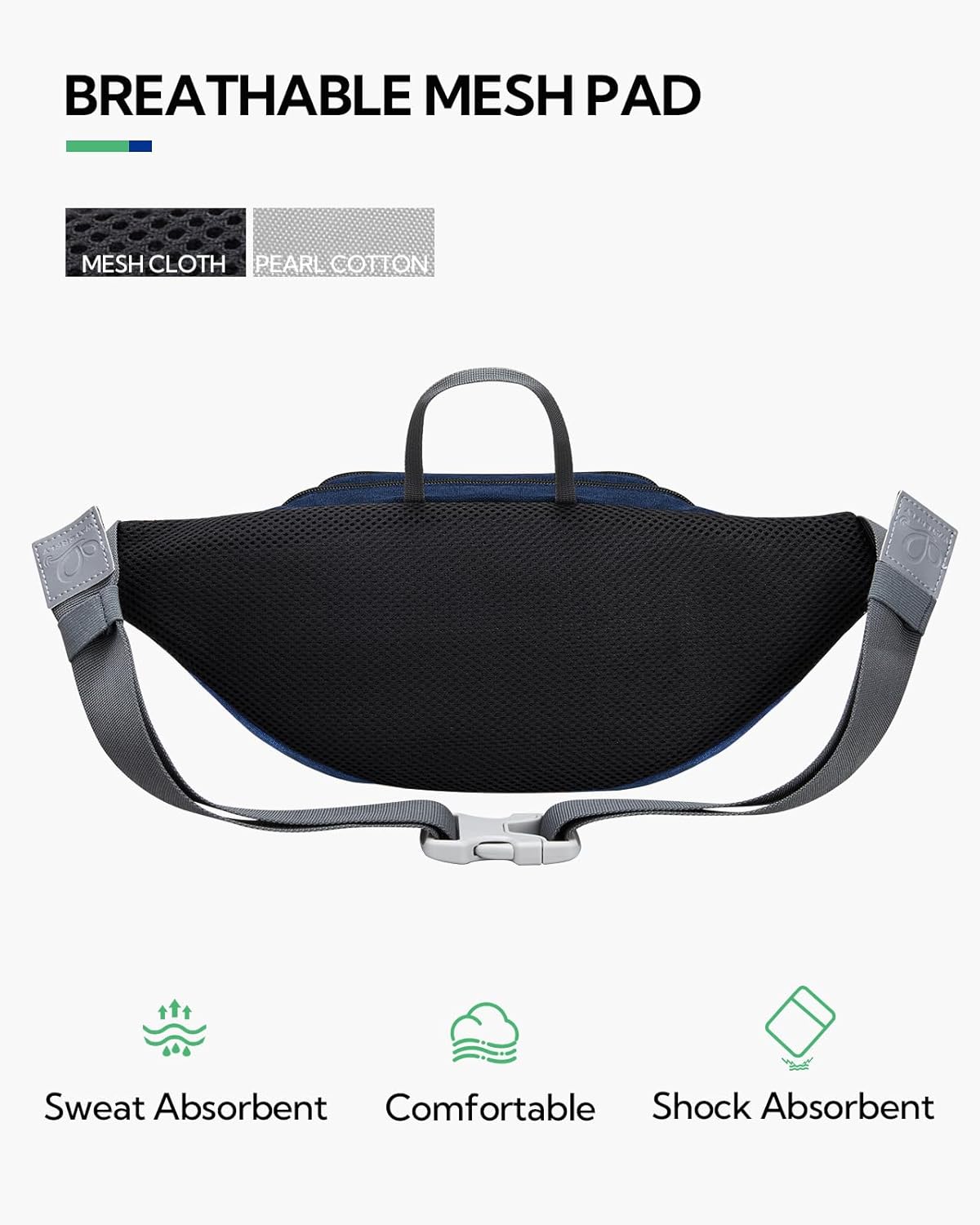 Thumbnail 2 de Waterfly Bum Bag/Fanny Pack with 5 Zipped Compartments (Large) for Running, Hiking & Everyday Carry