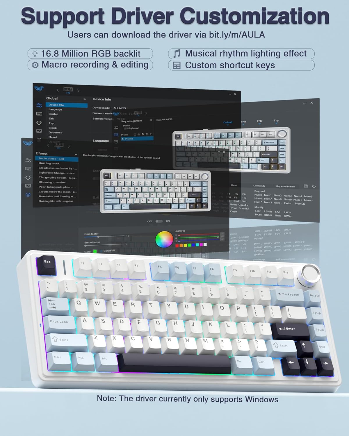 Thumbnail 6 de AULA F75 75% Wireless Keyboard 4000mAh ⌨
