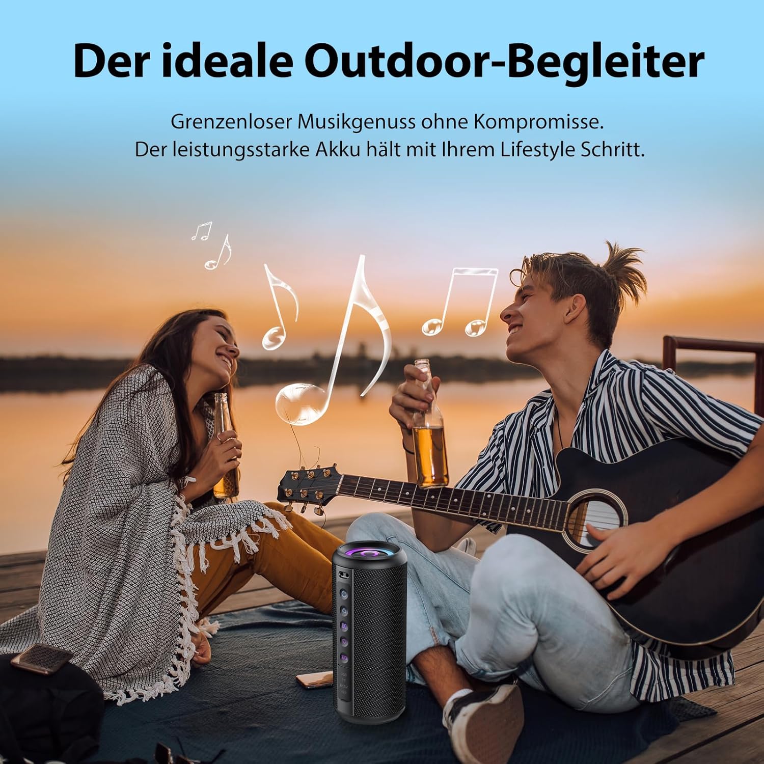 Detalle de Bluetooth Musikbox 5.4 mit RGB, 20 Std