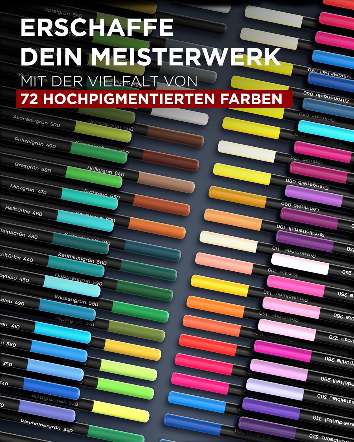 Thumbnail 2 de LIEBERGE Premium Buntstifte Set in Metallschatulle – 72 Farben, bruchsichere Minen, weiche Farbabgabe