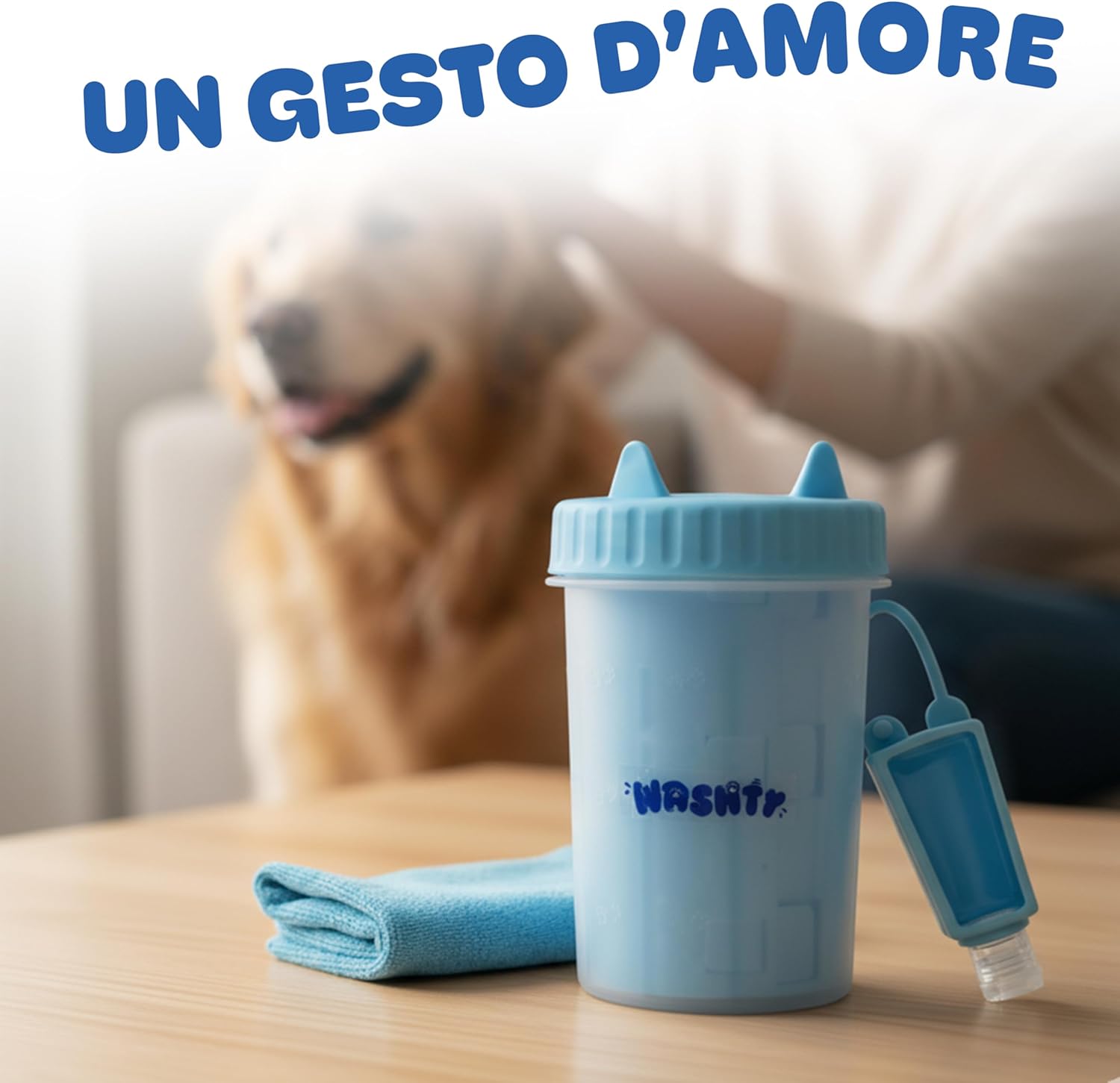 Detalle de Pulisci Zampe Cane in Silicone Morbido e PP Lavabile – Pulizia rapida e delicata per tutte le taglie